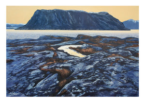 Gicleetrykk av oljemaleriet Kvitneset, av kunstneren Ivar Nordhagen.