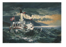 Last inn bildet i galleriviseren, Gicleetrykk av oljemaleriet Hardt styrbord, av kunstneren Ivar Nordhagen.