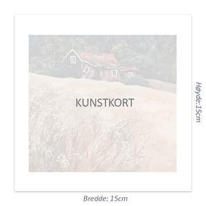 Kunstkonsept.com: Dobbelt kunstkort m/ hvit konvolutt. StørrelseB: 15 cmH: 15 cm